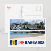 Barbados - Bridgetown - I Love - Briefkaart (Voorkant / Achterkant)