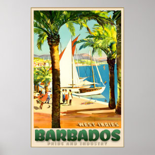 Barbados Bridgetown West-Indië Caribisch gebied Tr Poster