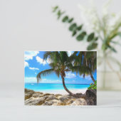 Barbados - briefkaart van het witte zandstrand (Staand voorkant)