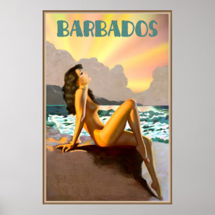 Barbados Brits West-Indië Caribisch Strand Poster