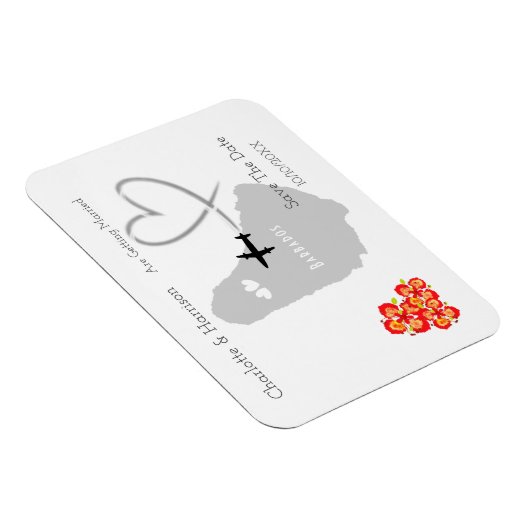 Barbados bruiloft bestemming Bewaar de datum Magneet (Rechterzijde)