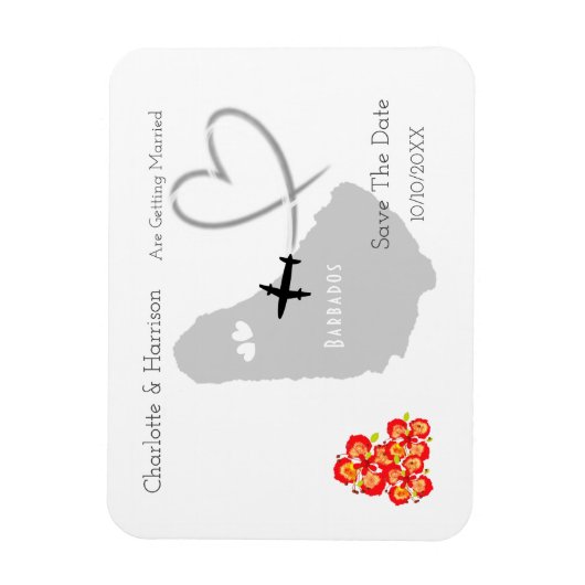Barbados bruiloft bestemming Bewaar de datum Magneet (Verticaal)