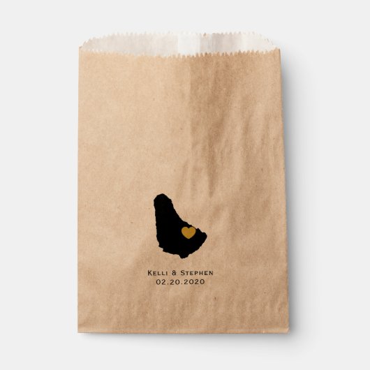 Barbados bruiloft gunst tassen, traktatie tassen bedankzakje (Voorkant)