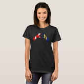 Barbados Canada Flag Barbadians Canadian Heart 1 T-shirt (Voorkant volledig)
