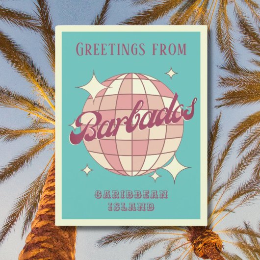 Barbados Caraïben Island vakantie Retro Briefkaart