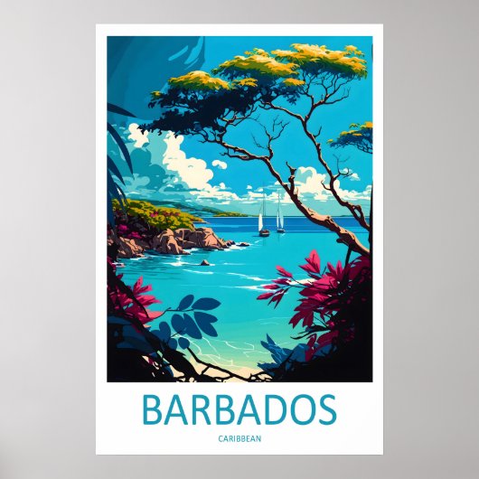 Barbados Caraïbisch VS Reisposter 1 Poster (Voorkant)