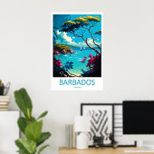 Barbados Caraïbisch VS Reisposter 1 Poster (Thuiskantoor)