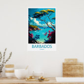 Barbados Caraïbisch VS Reisposter 1 Poster (Keuken)