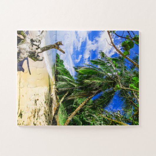 Barbados Caribbean Beach Palm Tree Retreat Legpuzzel (Horizontaal)