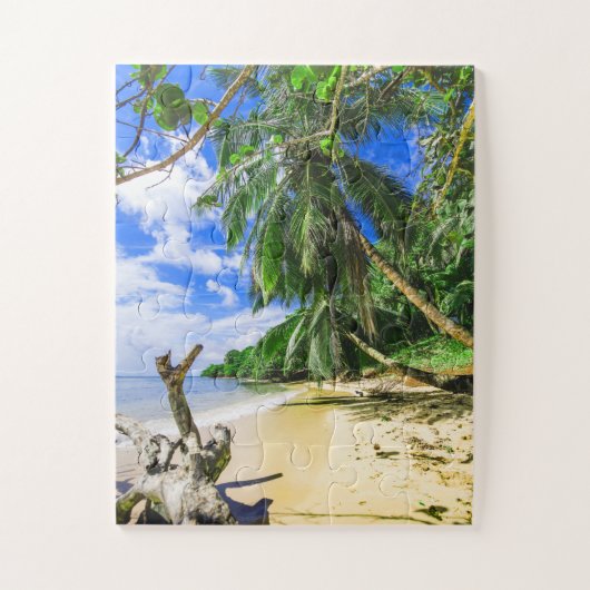 Barbados Caribbean Beach Palm Tree Retreat Legpuzzel (Verticaal)