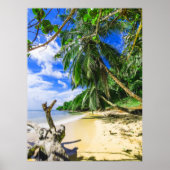 Barbados Caribbean Beach Palm Tree Retreat Poster (Voorkant)