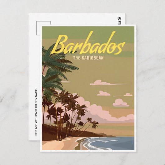  Barbados Caribbean Bridgetown Briefkaart (Voorkant / Achterkant)