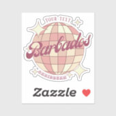 Barbados Caribbean Island decoratie Sticker (Vel)