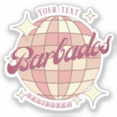 Barbados Caribbean Island decoratie Sticker (Voorkant)