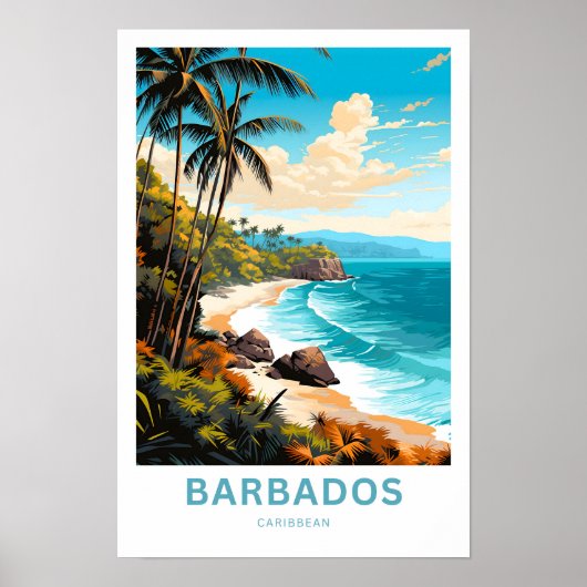 Barbados Caribbean Travel Print (Voorkant)