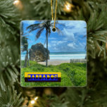 Barbados - Cattlewash Beach Keramisch Ornament<br><div class="desc">Prachtig bezoek op een dag aan Barbados. Weelderig groen, prachtige blauwe lucht en oceaanwateren, schone stranden en een enorme koraalrots. Door celeste@khoncepts.com</div>