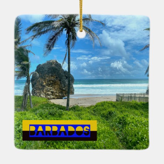 Barbados - Cattlewash Beach Keramisch Ornament (Achterkant)