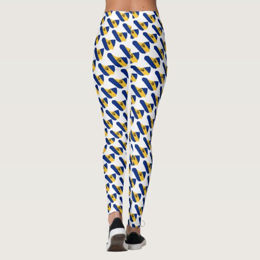 BARBADOS Christelijk Custom RUN UW EIGEN RACE Leggings (Achterkant)