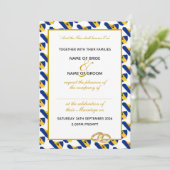 BARBADOS Christelijk Gold Script Celebration Weddi Kaart (Staand voorkant)