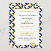 BARBADOS Christelijk Gold Script Celebration Weddi Kaart (Voorkant / Achterkant)