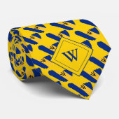 BARBADOS Christelijke Schrift J3:16 Monogram GEEL Stropdas (Opgerold)