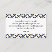 BARBADOS Christelijke scripts John 3:16 Visitekaartje (Achterkant)