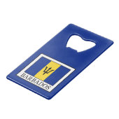 Barbados Creditkaart Flessenopener (Achterkant Gekanteld)