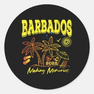 Barbados Cruise Vakantie 2025 Familiereis Vrienden Ronde Sticker