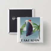 Barbados Cruise Vierkante Button 5,1 Cm (Voorkant /achterkant)