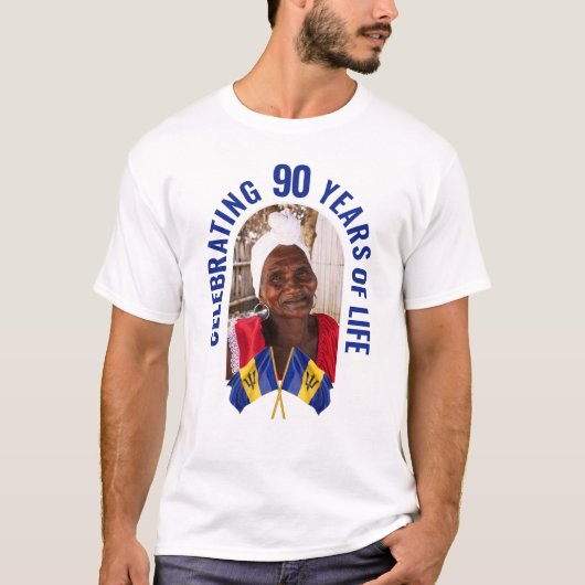BARBADOS Custom Any Age Familie Verjaardag T-shirt (Voorkant)
