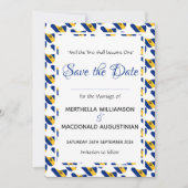BARBADOS Custom Celebration Scripting Wedding Save The Date (Voorkant)