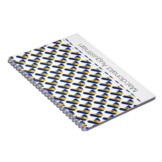 BARBADOS Custom Flag Patriotic Notebook Journal Notitieboek (Rechterzijde)