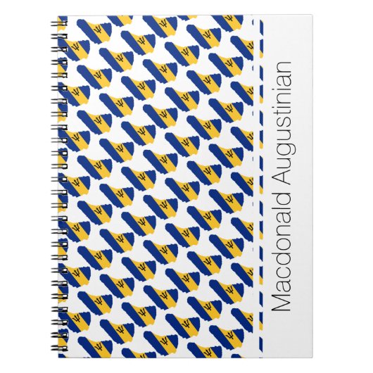 BARBADOS Custom Flag Patriotic Notebook Journal Notitieboek (Voorkant)