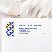 BARBADOS Custom Wedding Return Adres Label (Insitu)