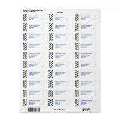 BARBADOS Custom Wedding Return Adres Label (Full Sheet)
