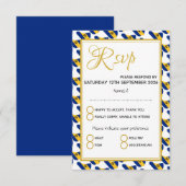 BARBADOS Custom Wedding RSVP Kaartje (Voorkant / Achterkant)