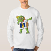 Barbados Dabbing Schildpad T-shirt (Voorkant)