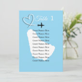 Barbados Destination Trouwtafel Plan Kaart (Staand voorkant)