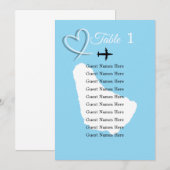 Barbados Destination Trouwtafel Plan Kaart (Voorkant / Achterkant)