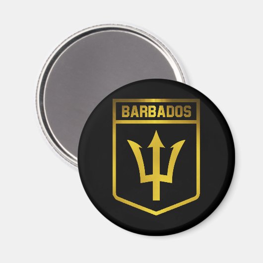 Barbados Emblem Magneet (Voorkant / Achterkant)