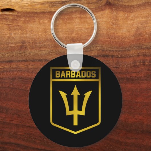 Barbados Emblem Sleutelhanger (Voorkant)