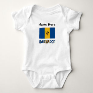 Barbados en Barbadiaanse vlag met uw naam Romper