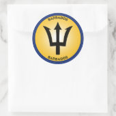 Barbados Erfgoed Embleem Ronde Sticker (Tas)