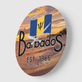 "Barbados Est. 1966" Zonsondergang met de vlag van Grote Klok (Hoek)