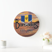 "Barbados Est. 1966" Zonsondergang met de vlag van Grote Klok (Huis)