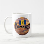 "Barbados Est. 1966" Zonsondergang met de vlag van Koffiemok (Links)