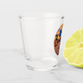 "Barbados Est. 1966" Zonsondergang met de vlag van Shot Glas (Links)