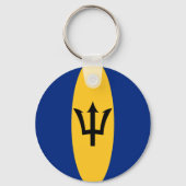 Barbados Fisheye Flag Sleutelhanger (Voorkant)