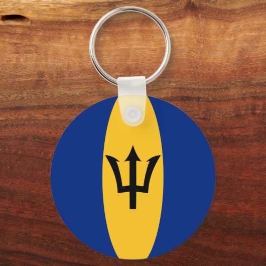 Barbados Fisheye Flag Sleutelhanger (Voorkant)