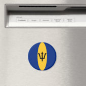 Barbados Fisheye Vlag Magneet (Insitu (Vaatwasser))